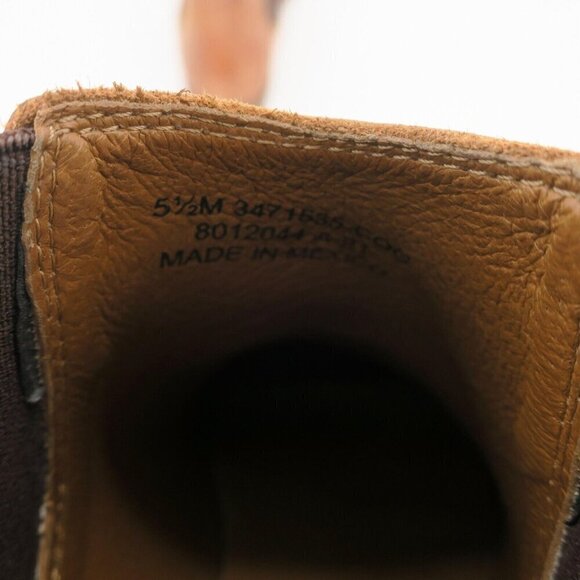 Frye Women’s Carson Brown Cognac Distressed Leather Chelsea Ankle Boots 5.5M - Picture 5 of 8